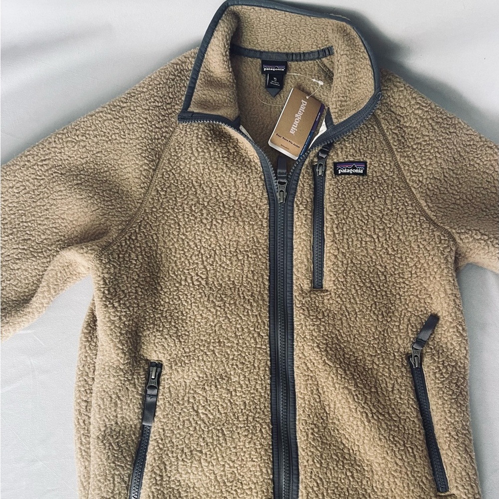 PATAGONIA BOYS RETRO PYLE JACKET XL 14 Mojave Khati NWT 99.00 MSRP